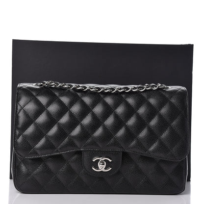 Chanel Caviar Quilted Jumbo Double Flap Black 11 of 11
