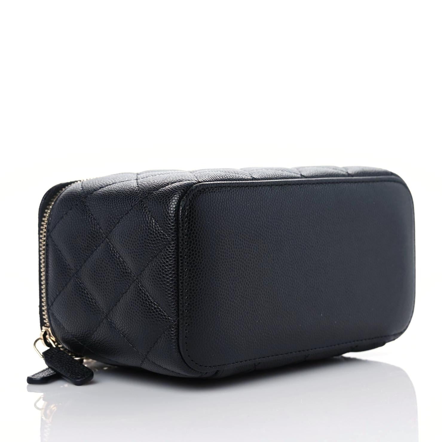 Chanel Caviar Quilted Small Vanity Case With Chain Black 4 of 15