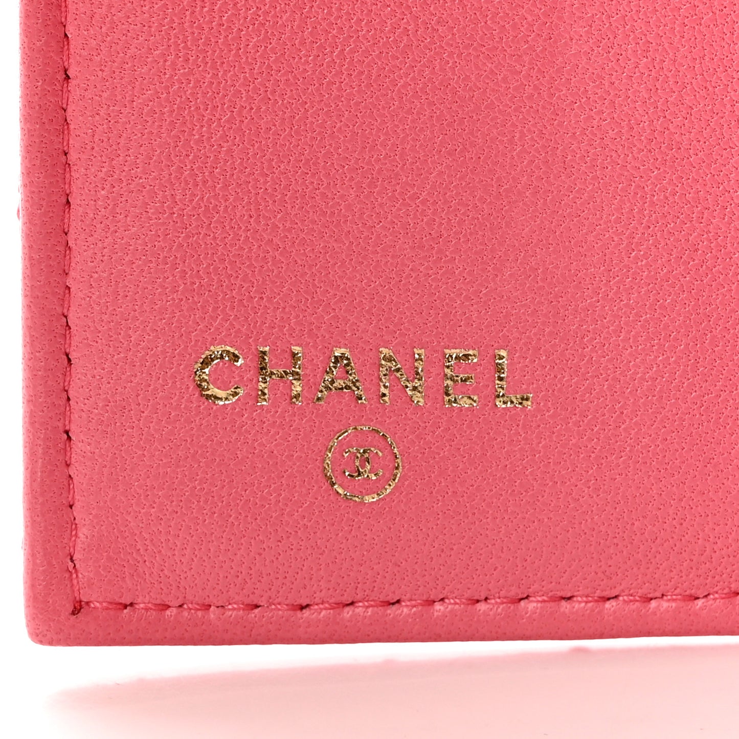 Lambskin Quilted Compact Boy Wallet Pink