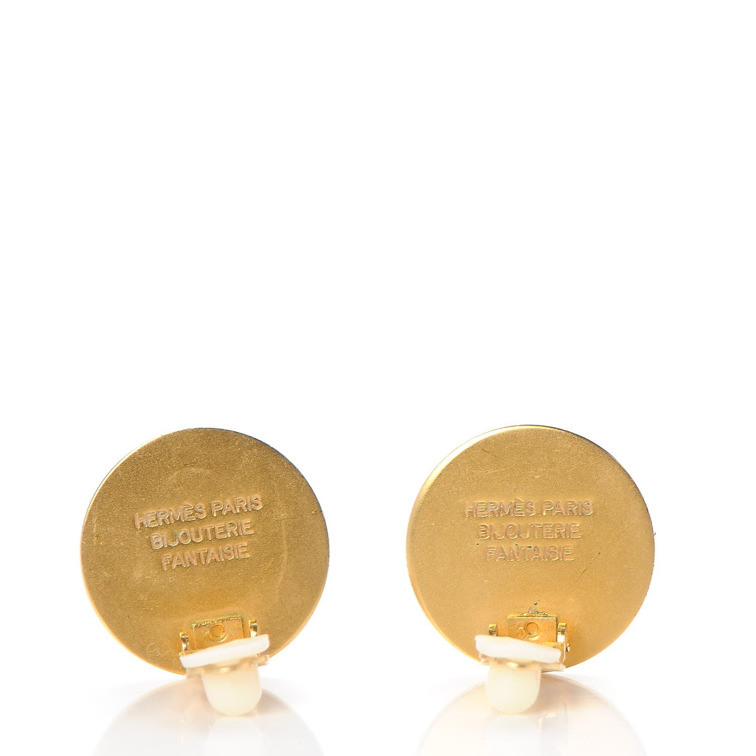Hermes Clou De Selle Clip On Earrings Gold 3 of 5