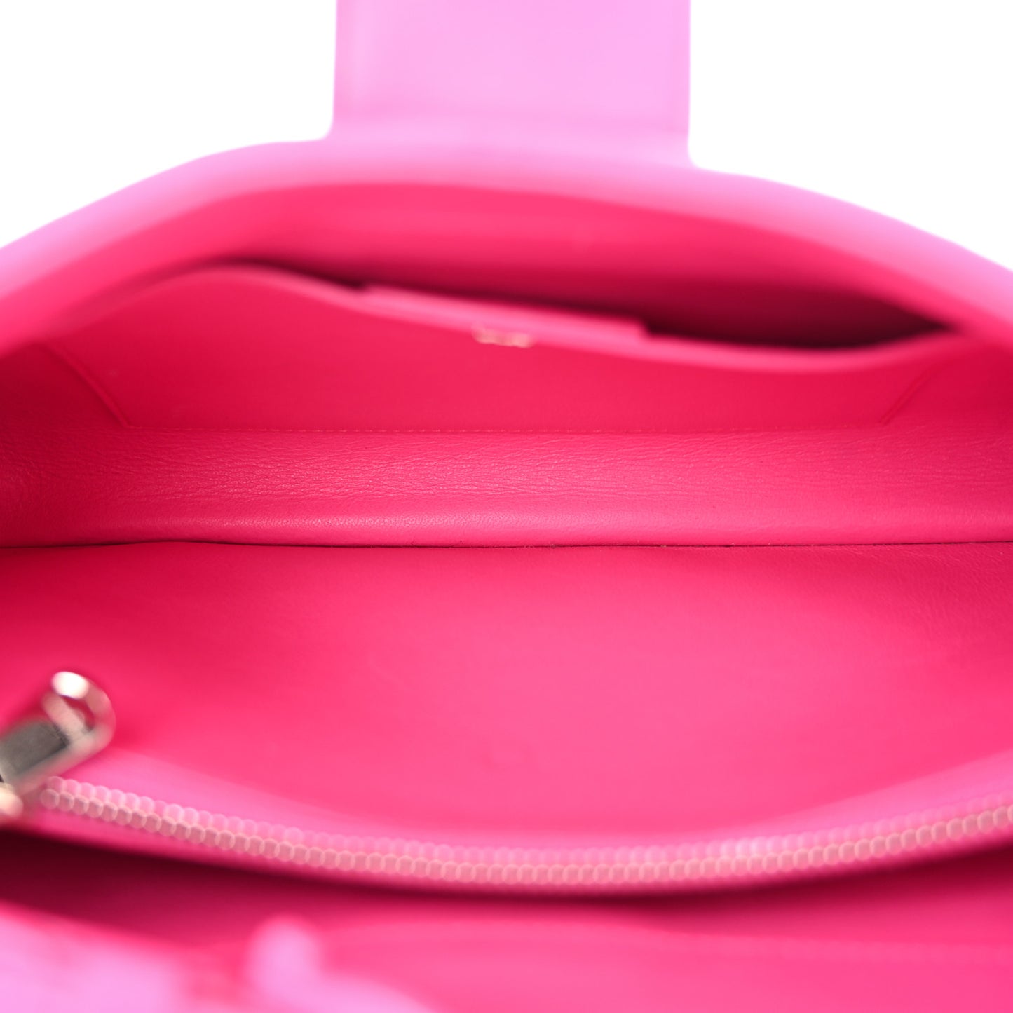 Calfskin Intreccio Trifolio Shoulder Bag Hot Pink