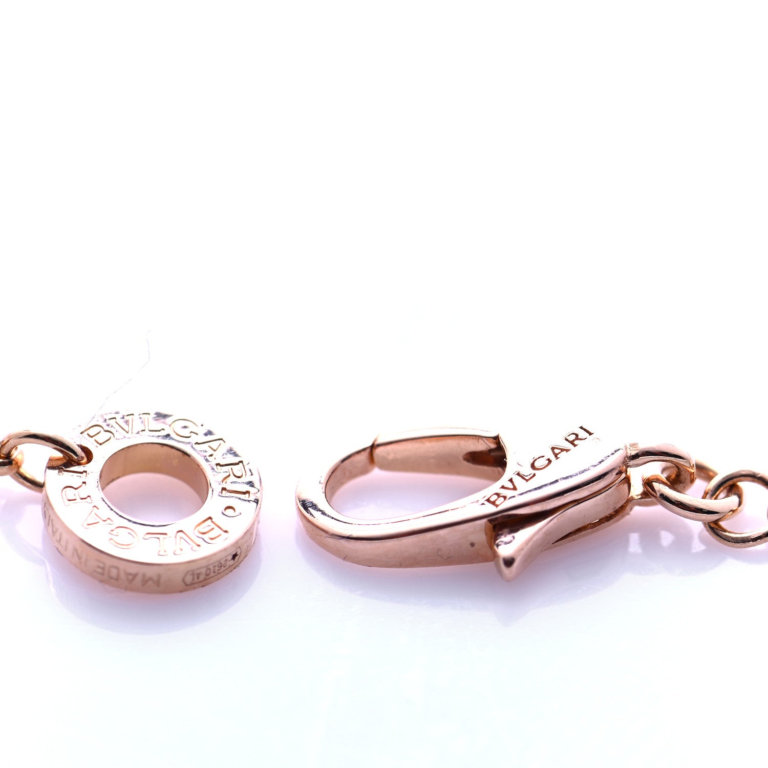 Bulgari 18K Rose Gold Diamond Small B.Zero1 Pave Pendant Necklace 5 of 8