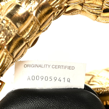 Bottega Veneta Laminated Calfskin Pressed Intreccio Mini Jodie Gold 7 of 11
