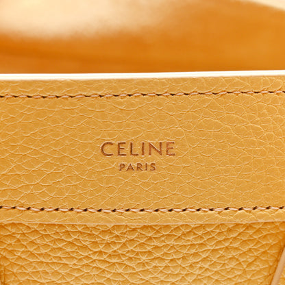 Celine Drummed Calfskin Nano Luggage Pollen 5 of 12