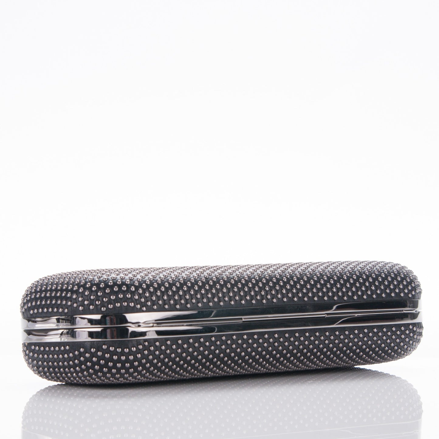 Studded Knucklebox Clutch Black