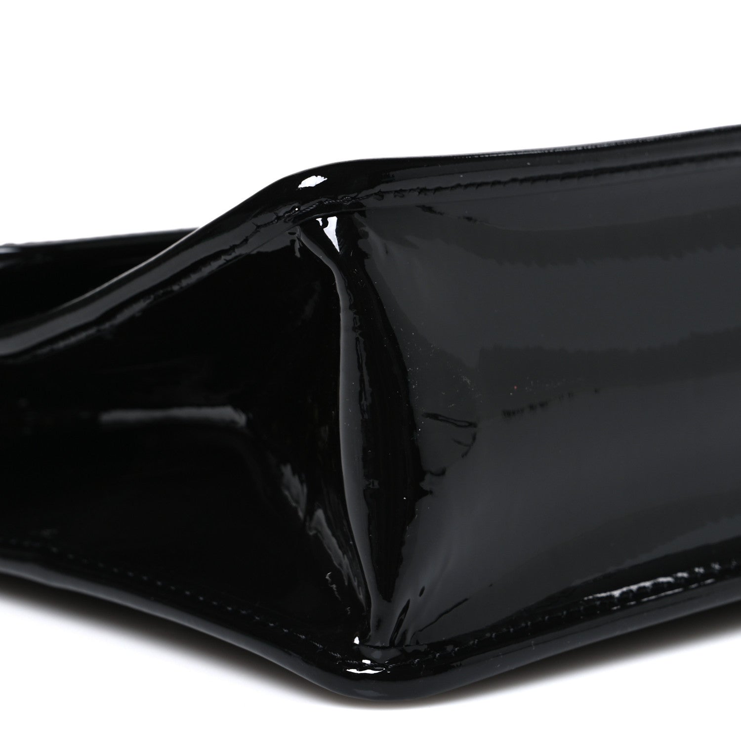 Chanel Patent Quilted Mini Graphic Catch Flap Black 9 of 10