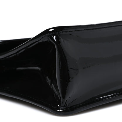 Chanel Patent Quilted Mini Graphic Catch Flap Black 9 of 10