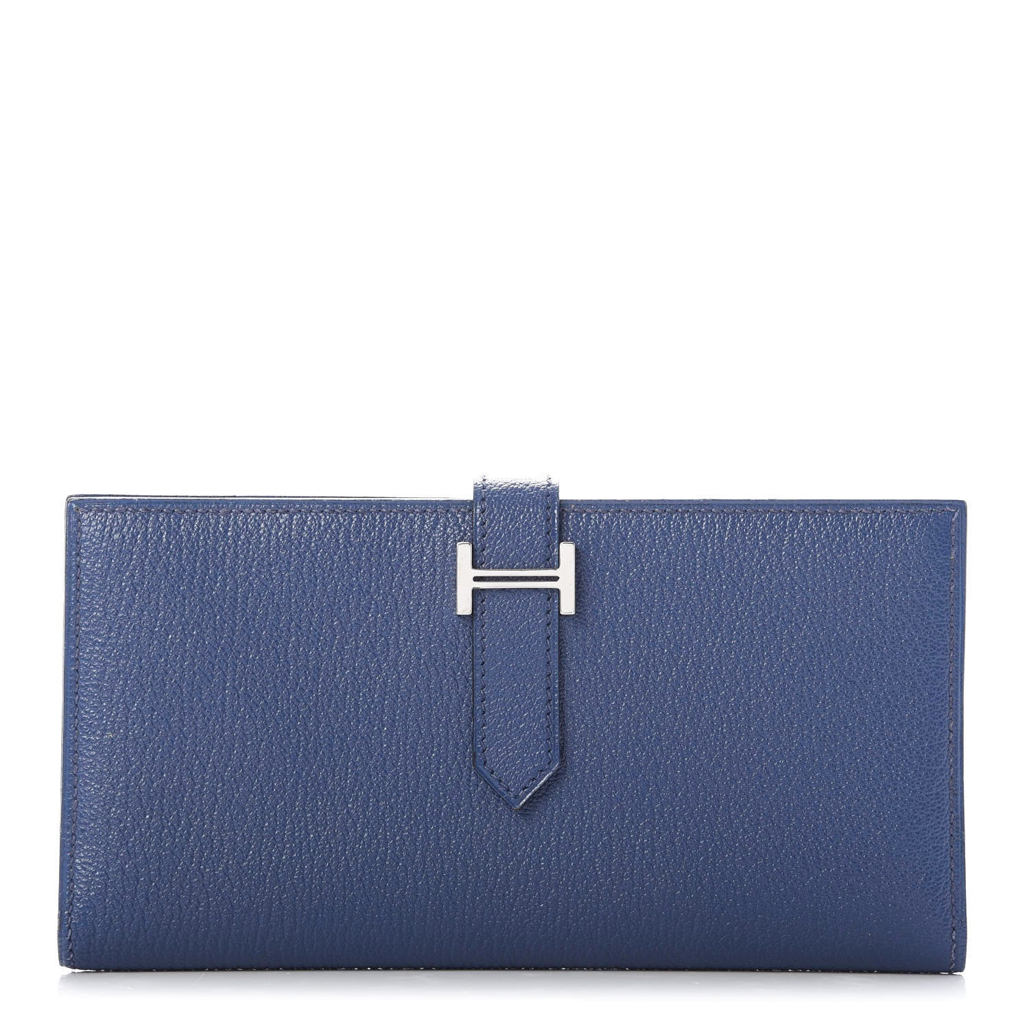 Hermes Chevre Mysore Bearn Gusset Wallet Bleu Thalassa 1 of 7