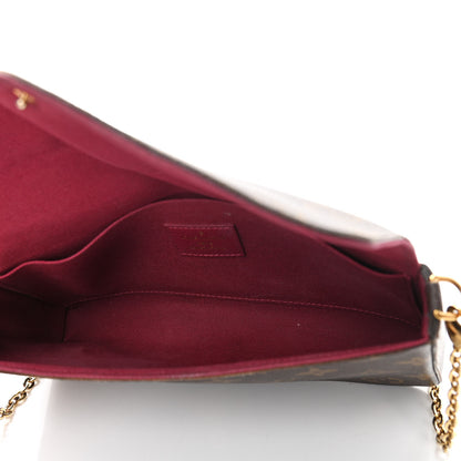 Louis Vuitton Monogram Pochette Felicie Chain Wallet Fuchsia 6 of 14