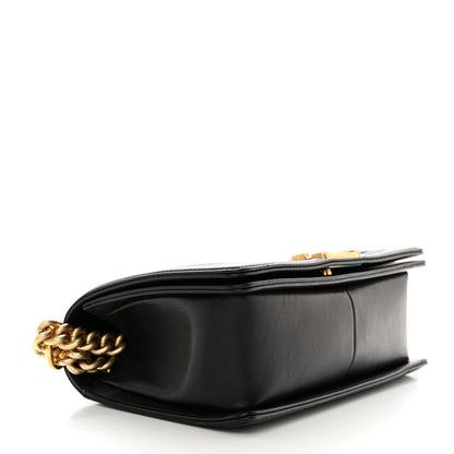 Chanel Caviar Suede Calfskin Chevron Medium Boy Flap Black 4 of 10
