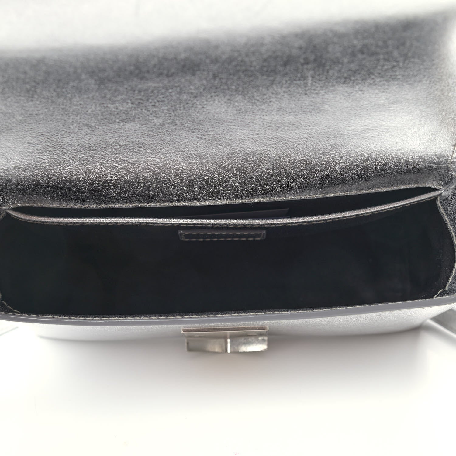 Jimmy Choo Metallic Calfskin Lockett Petite Shoulder Bag Silver 7 of 10
