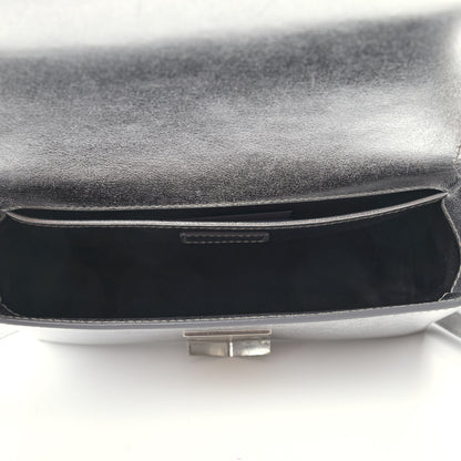 Jimmy Choo Metallic Calfskin Lockett Petite Shoulder Bag Silver 7 of 10