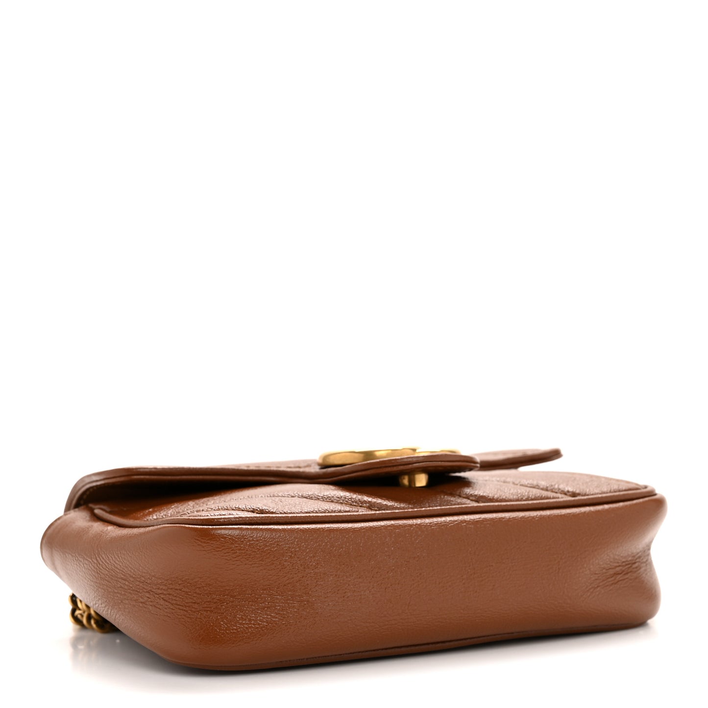 Azalea Calfskin Matelasse Diagonal Super Mini GG Marmont Shoulder Bag Cuir