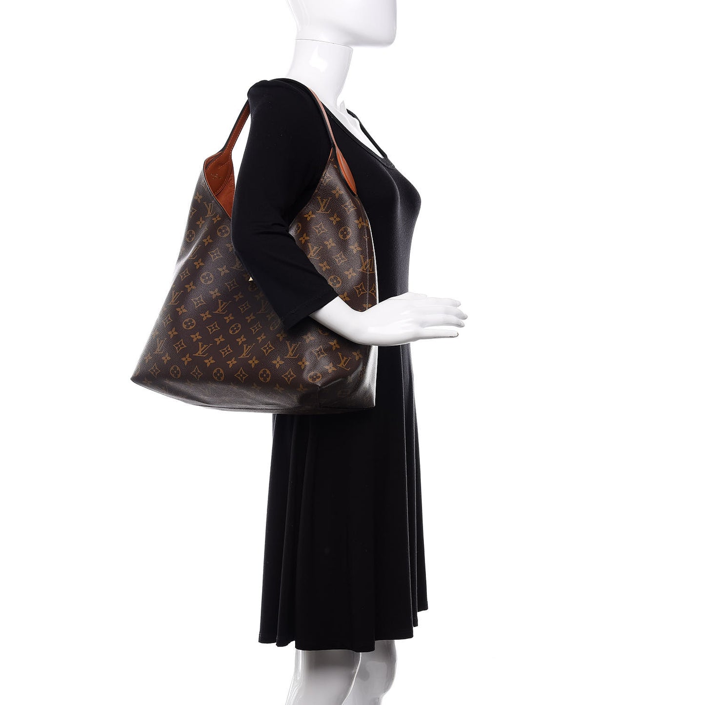 Monogram Flower Hobo Caramel