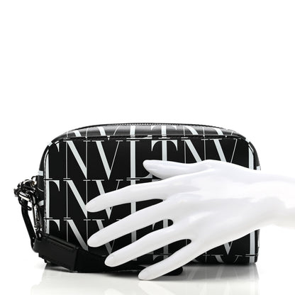 Valentino Garavani Calfskin VLTN Times Wash Bag Black White 2 of 6