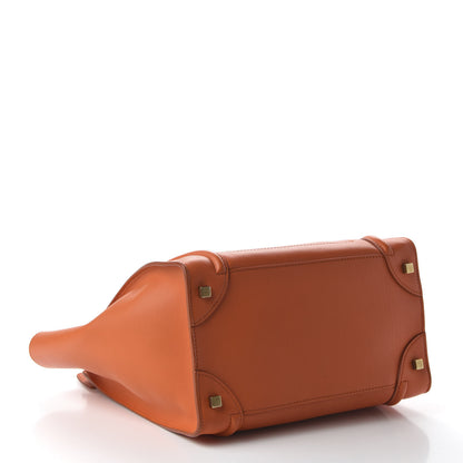 Celine Smooth Calfskin Mini Luggage Bright Orange 4 of 9