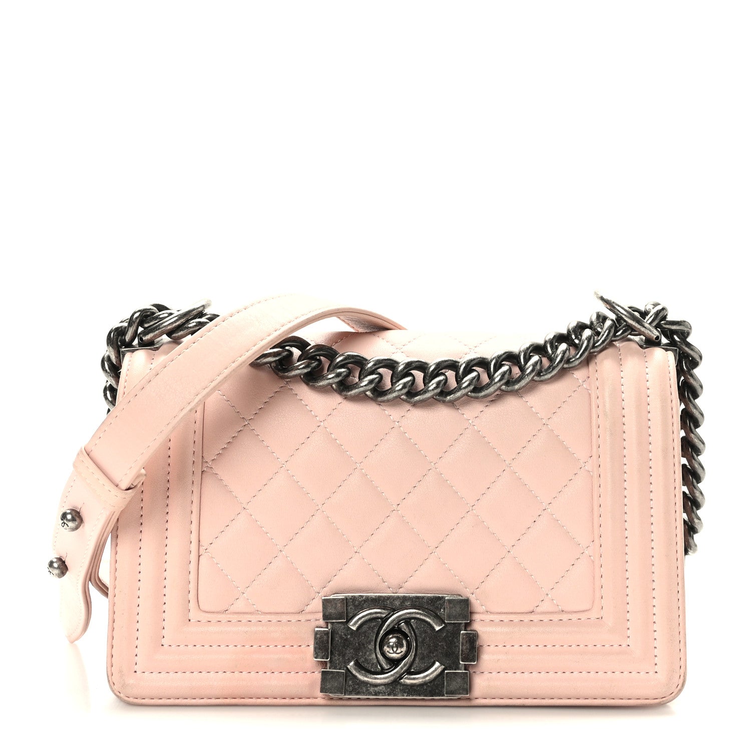 Chanel Lambskin Quilted Small Boy Flap Light Pink 1 of 9