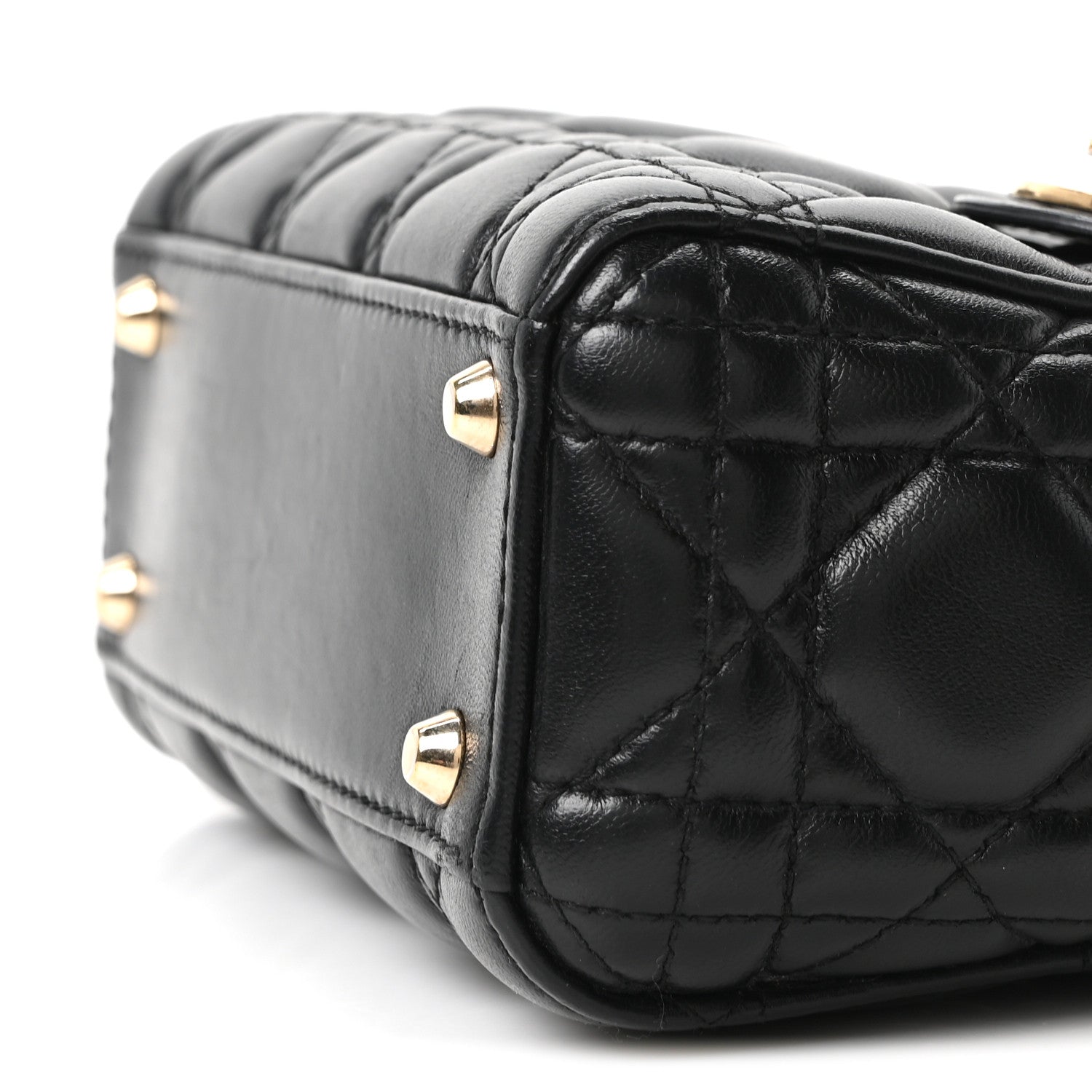 Christian Dior Lambskin Cannage Mini Lady Dior Black 9 of 9