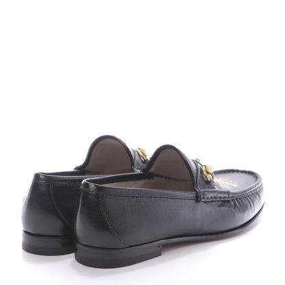 Gucci Calfskin Mens Bee Embroidered Roos Horsebit Loafers 8.5 Black 4 of 10