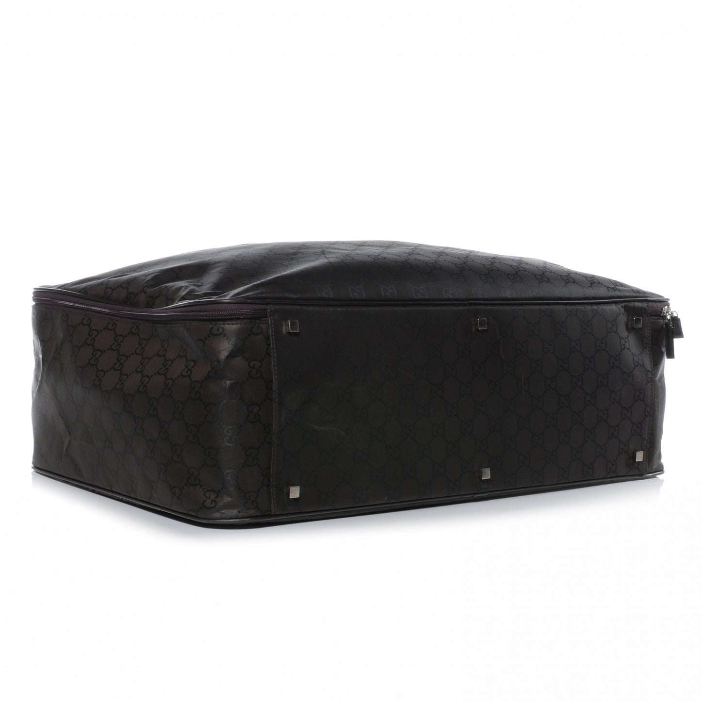 Nylon Monogram Large Lightweight Suitcase Luggage Brown