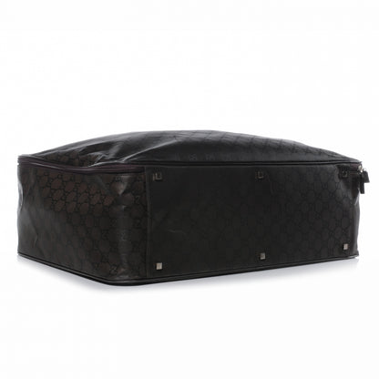 Gucci Nylon Monogram Large Lightweight Suitcase Luggage Brown 4 of 7