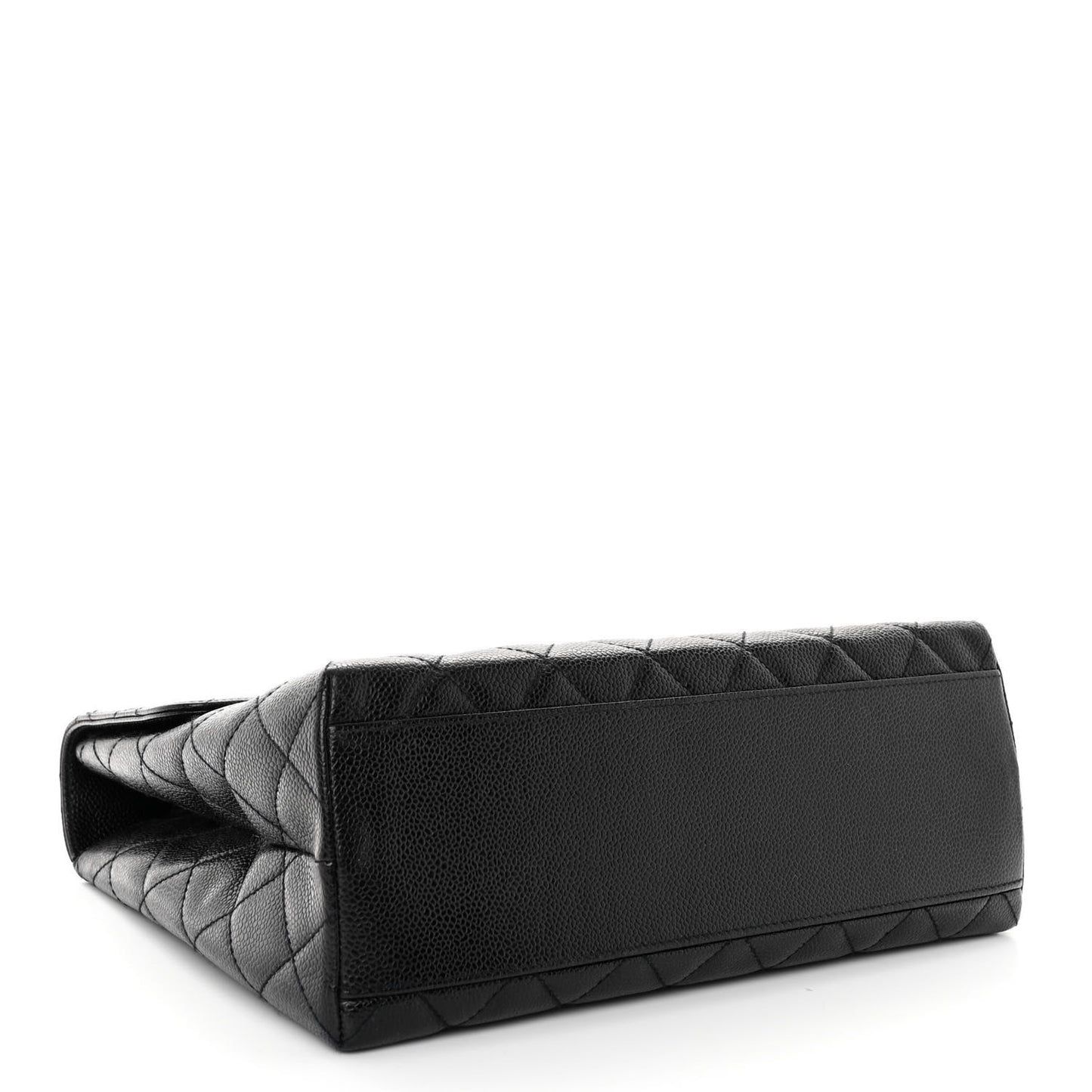 Caviar Quilted Jumbo Kelly Flap Black