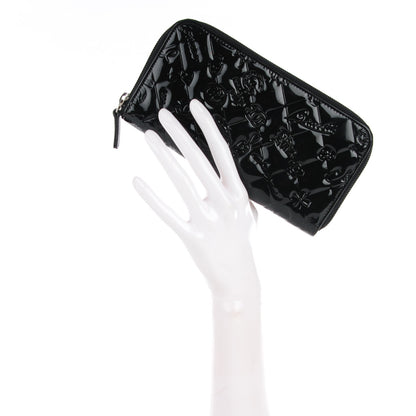 Chanel Patent Calfskin Lucky Symbols Zip Around Wallet Black 2 of 8
