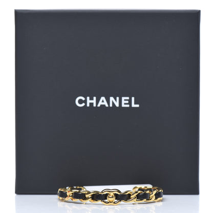 Chanel Lambskin More Is More Cuff Bracelet Black Gold 5 of 5