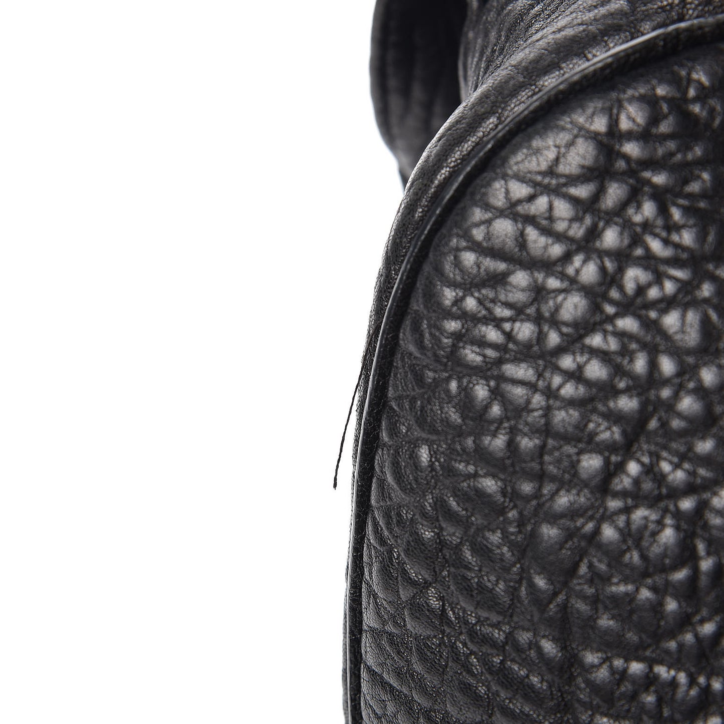 Pebbled Lambskin Rocco Black Rose Gold Hardware