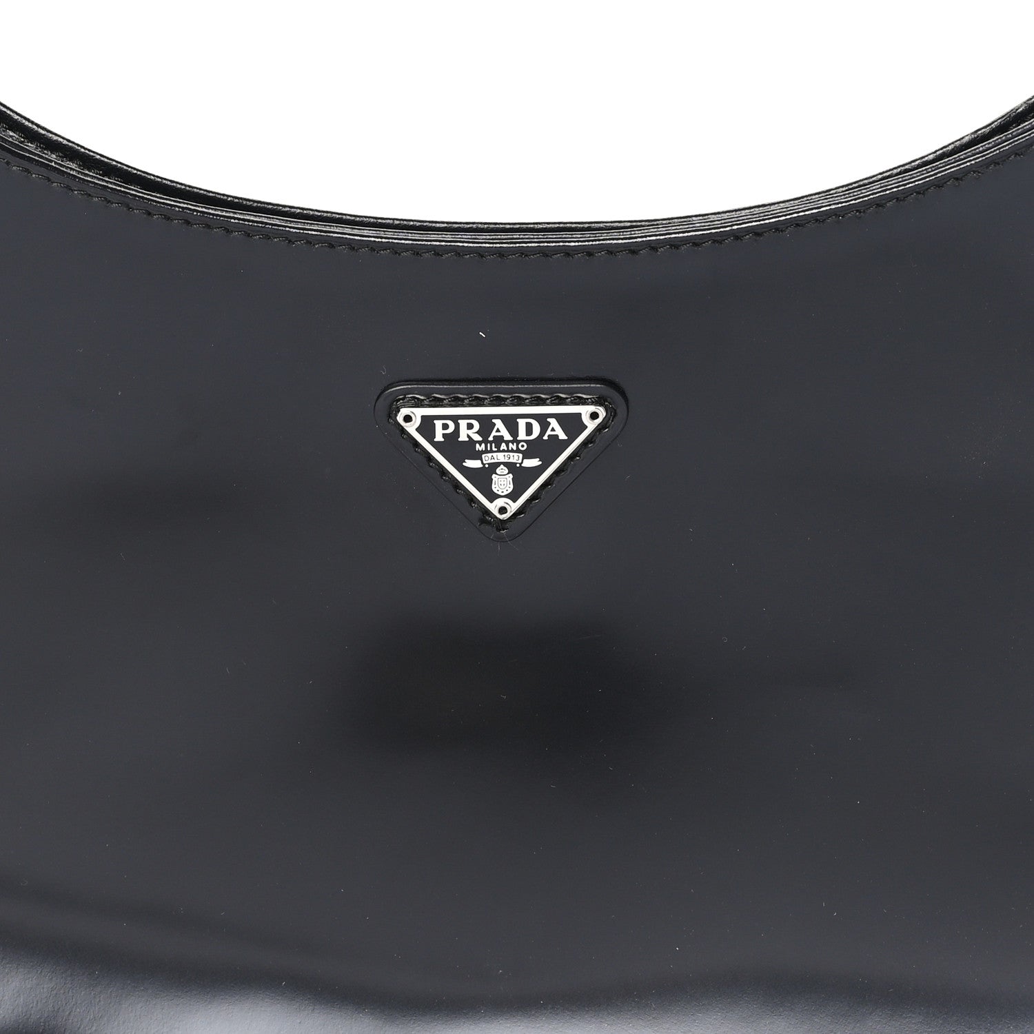 Prada Spazzolato Cleo Shoulder Bag Black 7 of 10