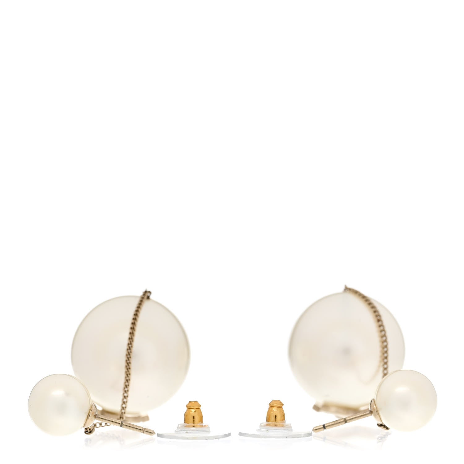 Chanel Pearl CC Drop Earrings Gold 3 of 5