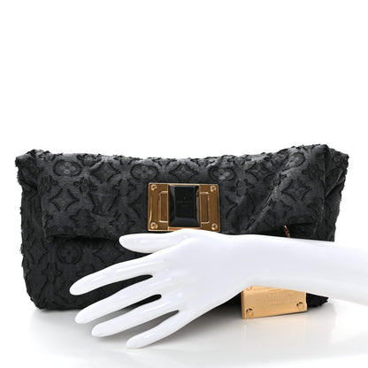 Louis Vuitton Lurex Quilted Monogram Altair Clutch Black 3 of 9