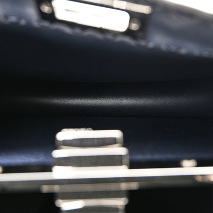 Fendi Cuoio Romano Selleria Bi-Color Small Peekaboo I SEE U Satchel Placca Argento 5 of 10