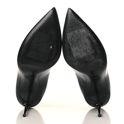 Saint Laurent Patent Calfskin Teddy High Vamp 105 Pumps 38 Black 6 of 9