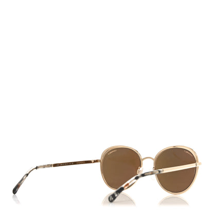 Chanel Round Mirror Sunglasses 4206 Gold 4 of 7