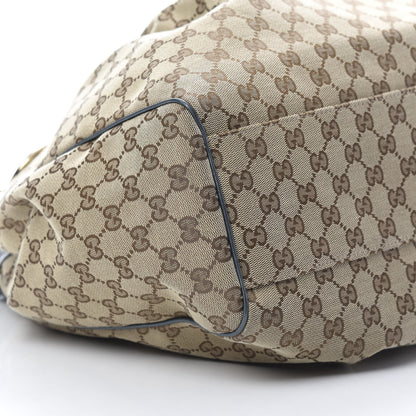 Gucci Monogram Large Sukey Tote Metallic Blue 9 of 12