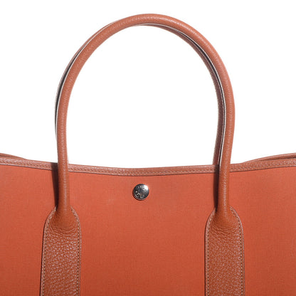 Hermes Toile Leather Garden Party Tote 36 MM Orange 12 of 12