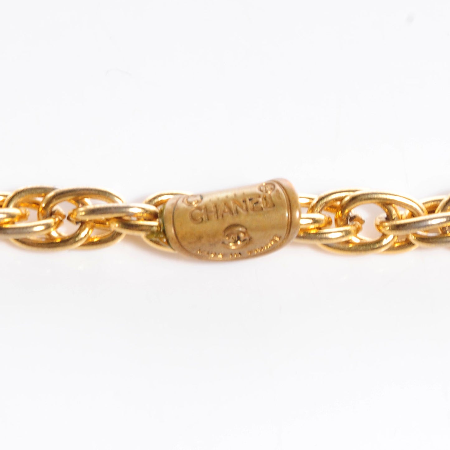 CC Chain Pendant Necklace Gold
