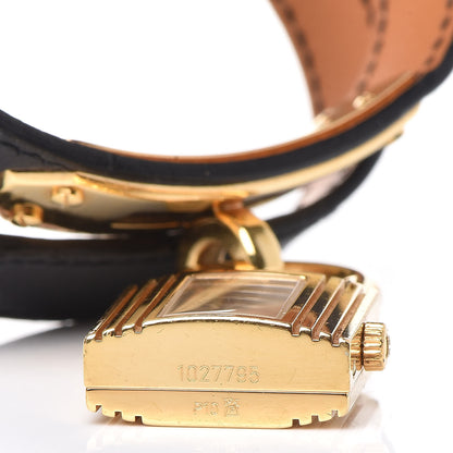 Hermes Stainless Steel Barenia 20mm Kelly Cadena Double Tour Quartz Watch Noir 6 of 6