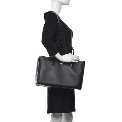 Chanel Calfskin Cerf Executive Shopper Tote Black 2 of 12