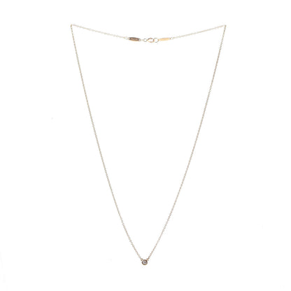 Tiffany 18K Yellow Gold Diamond .03ct Elsa Peretti Diamonds by the Yard Pendant Necklace 3 of 7