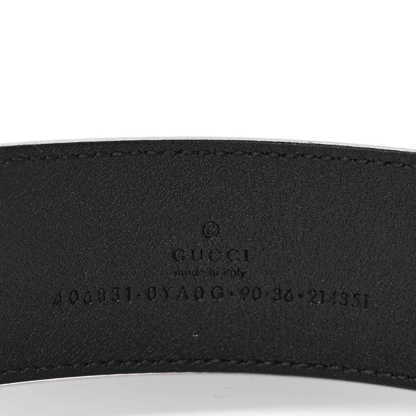 Plutone Calfskin Double G 40mm Belt 90 36 Black