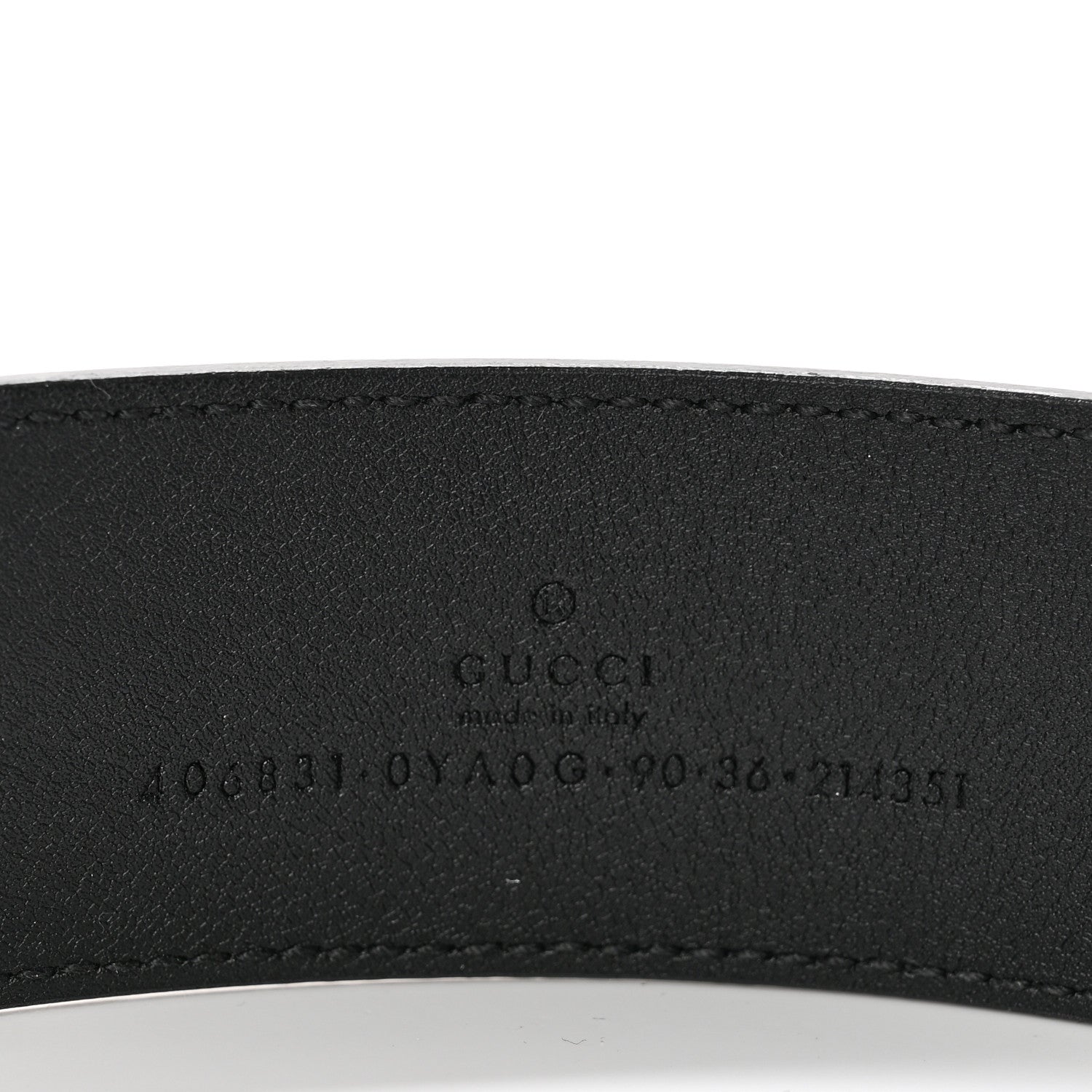 Gucci Plutone Calfskin Double G 40mm Belt 90 36 Black 3 of 5
