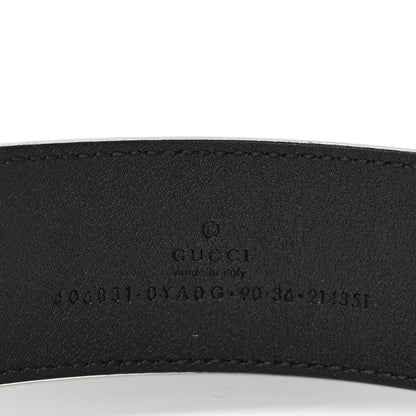 Gucci Plutone Calfskin Double G 40mm Belt 90 36 Black 3 of 5