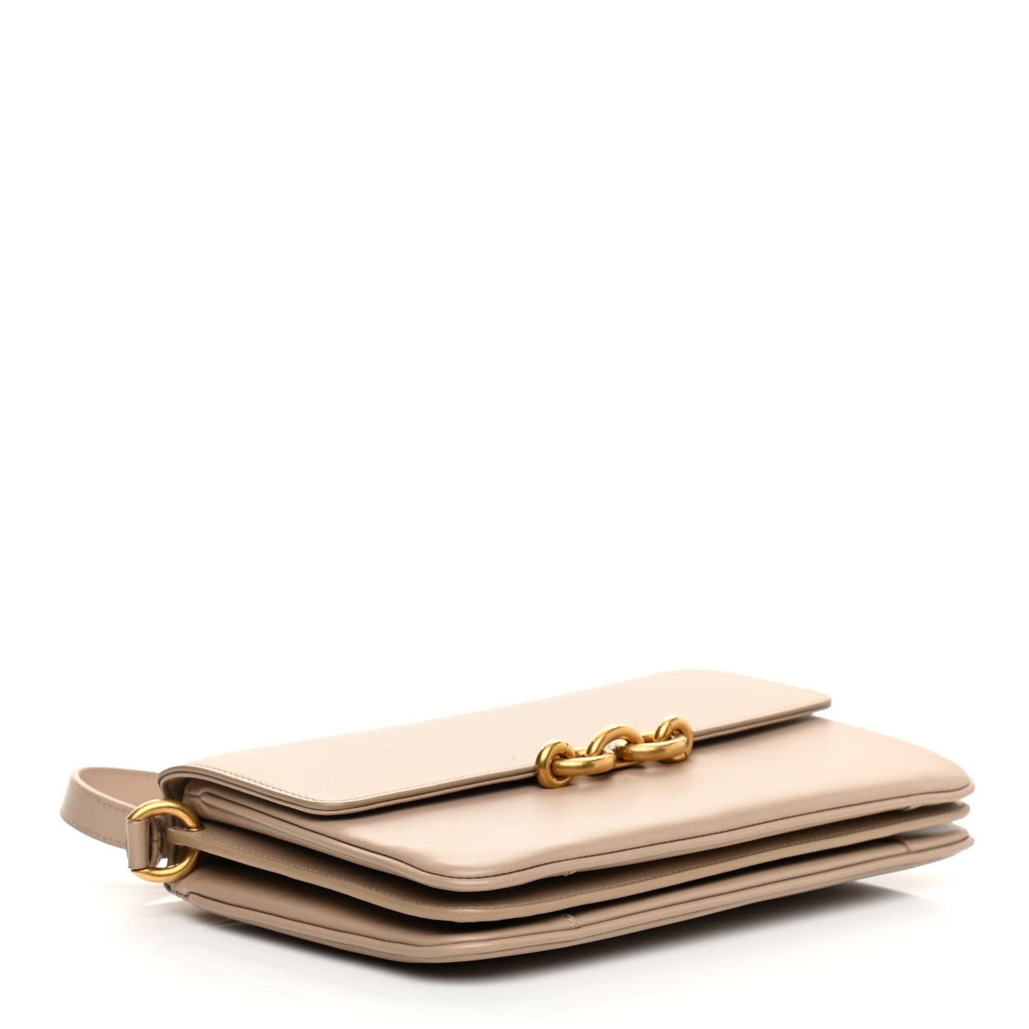 Smooth Calfskin Le Maillon Satchel Dark Beige