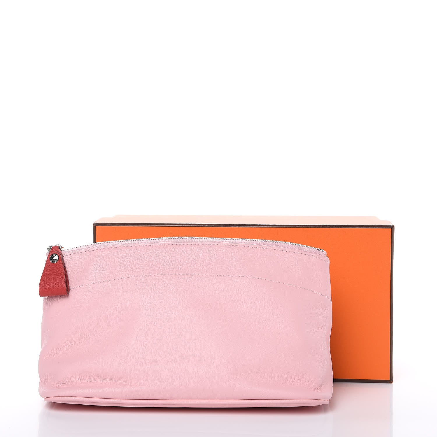 Hermes Lambskin Swift Tohubohu Pouch PM Rose Sakura Vermillion 10 of 10