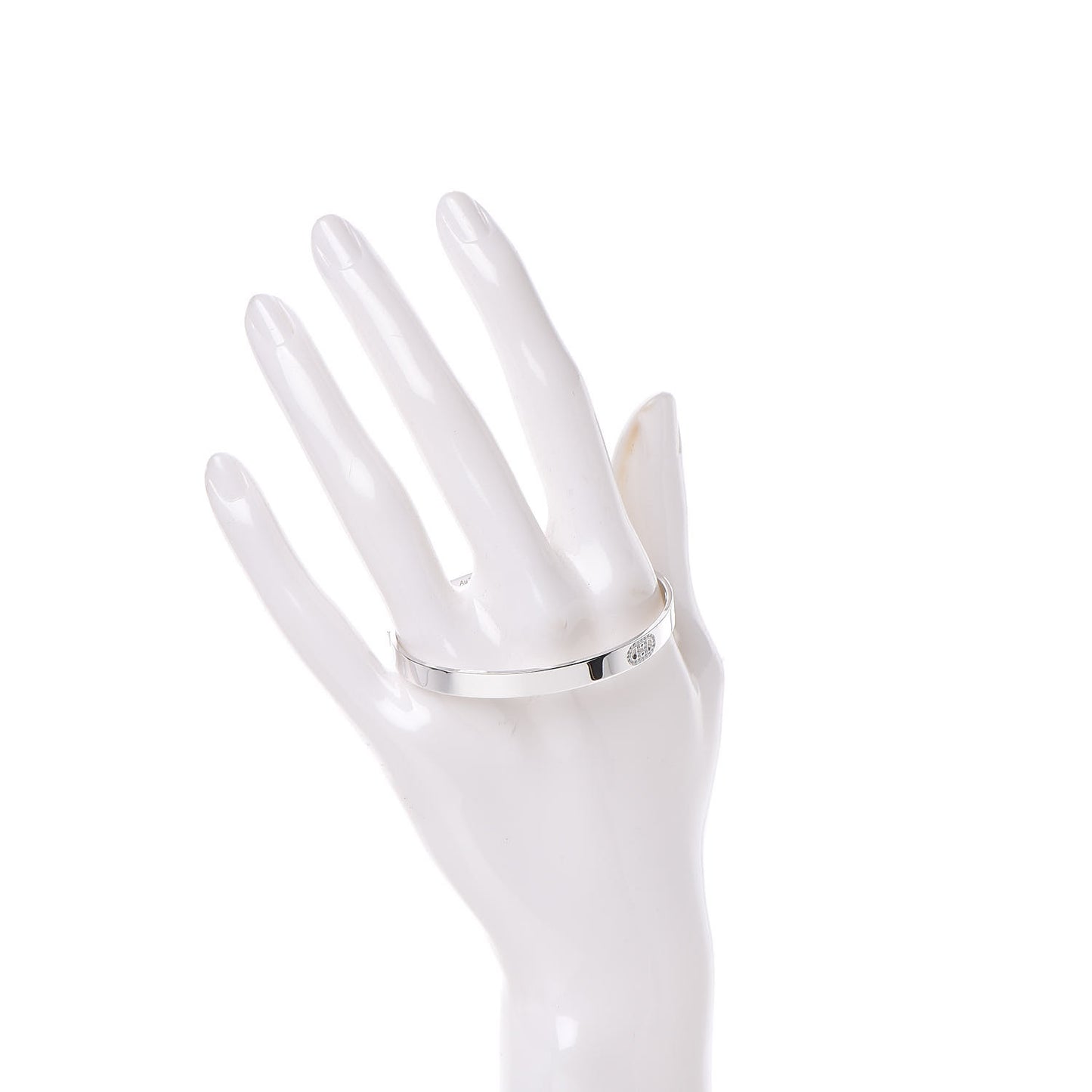 18K White Gold Diamond PM H D'Ancre Bracelet XS
