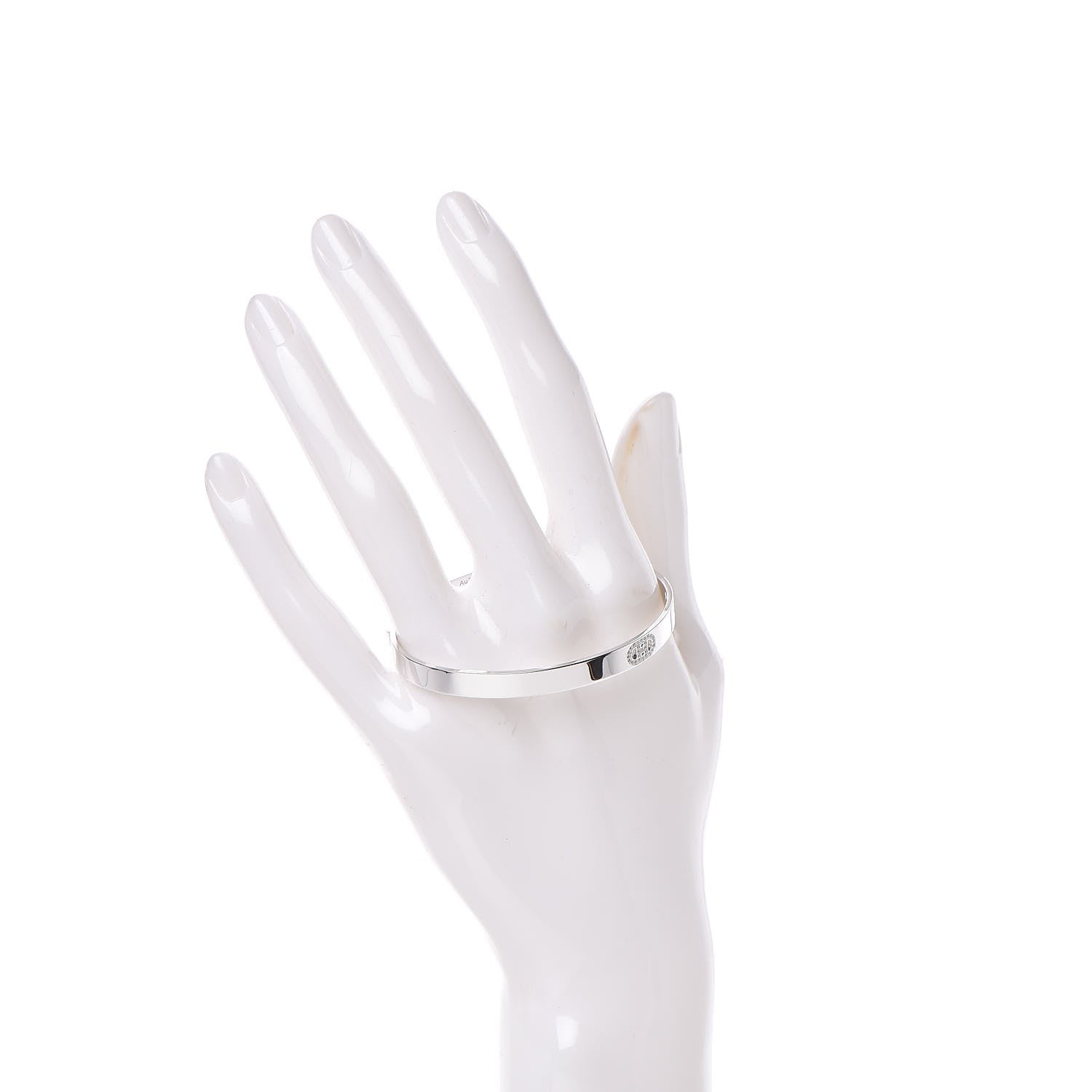 Hermes 18K White Gold Diamond PM H D'Ancre Bracelet XS 2 of 5