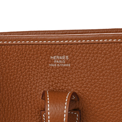 Hermes Taurillon Clemence Evelyne III PM Gold 6 of 11