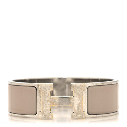 Hermes Enamel Wide Clic Clac H Bracelet PM Marron Glace 1 of 5